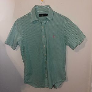 Polo Ralph Lauren Green Striped Button Down Shirt